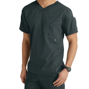 Summer Hospital Medical Men's Scrub Suits Comfortable Jersey Fabric Nursing Surgical Uniform <b>Sets</b> <b>Doctor</b> Wear - Product Image 3