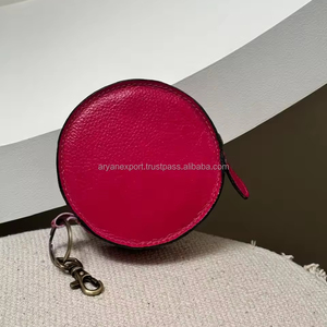 ใหม่มือเครื่องมือหนังโบฮีเมียนผู้หญิงมินิเหรียญกระเป๋ากุญแจตะวันตกดอกไม้รอบเหรียญกระเป๋าที่กําหนดเองหนังแกะสลักเหรียญกรณี - Product Image 4