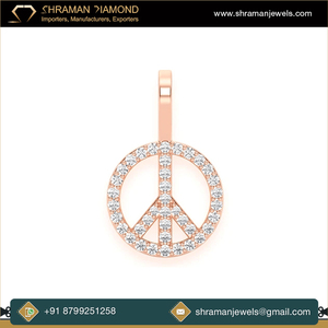 จี้เพชรโมอิสซาไนท์สำหรับงานแต่งงานและงานหมั้นสำหรับทุกเพศสีทอง18K คุณภาพสูง0.3 tcw และ9กรัม - Product Image 3