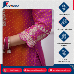Nueva colección de diseñador Pure Chinnon bordado pesado completamente cosido listo para usar Dori-Sequence Work Top-Bottom Dupatta Set - Product Image 3