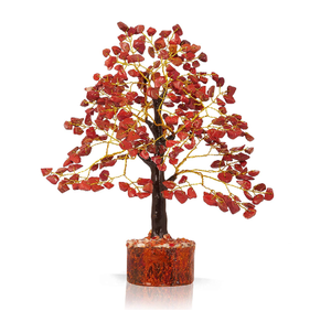 Árbol de piedras preciosas de jaspe rojo natural de la mejor calidad al por mayor artesanías de piedra semipreciosa para curación de Fengshui y atracción de dinero - Product Image 1