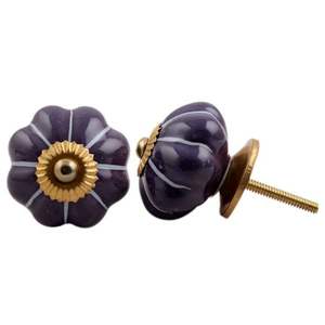 Wholesale Ceramic Kids Drawer Knobs Melon Drawer Cabinet Knob and Pulls Trending Purple <b>Cupboard</b> Knobs and HandlesSCMK-100 - Product Image 3
