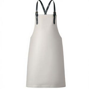 Ingo Light Grey Grain <b>Leather</b> Breast <b>Apron</b> Approx. 100 X 80 cm by FELDTMANN - Product Image 3