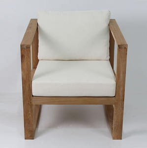 Canapé de jardin moderne en teck massif avec coussin, mobilier d'extérieur durable et écologique pour hôtel, villa, salon - Product Image 2