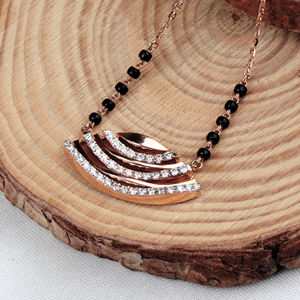 Exquisito collar hecho a mano para mujer con diamantes naturales de corte redondo brillante, oro rosa de calidad superior, moderno y asequible - Product Image 4