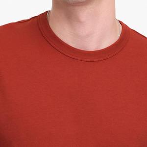 T-shirt personnalisé pour hommes de couleur unie pour l'été T-shirts en coton à col en O pour hommes T-shirt en coton à demi-manches pour hommes - Product Image 5