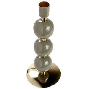 Portavelas Bulbat L, verde Nuevo estilo Portavelas de metal dorado La mejor decoración Decoración moderna para bodas Portavelas - Product Image 5