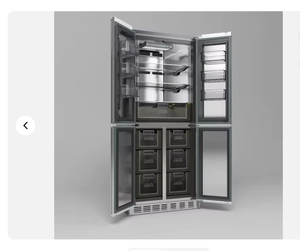 ตู้เย็นสแตนเลสขนาดใหญ่แบบเคียงข้างกัน พร้อมเครื่องจ่ายน้ำ ระบบละลายน้ำแข็งด้วยมือ ช่องแช่แข็งแยกอิสระสองช่อง ระบบทำความเย็นแบบเทอร์โมอิเล็กทริก - Product Image 4