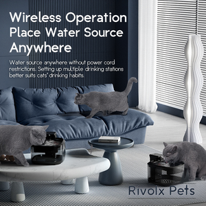 Wireless <b>Cat</b> Water Fountain Stainless Steel 3.2L Battery Operated Automatic Pet Dispenser Motion Sensor Ultra Quiet Dog Bowl - Product Image 4