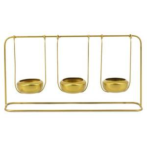 Support de bougie en métal antique de style nordique en laiton, feuille de fougère, créatif, doré, feuille de ginkgo, porte-bougie votif pour la décoration de la pièce, de l'hôtel - Product Image 2