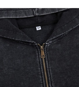 Conjunto Deportivo de Invierno para Hombre, Sudadera con Capucha y Pantalones Deportivos Holgados con Estampado Lavado Ácido y Cremallera, Estilo Urbano, Corte Regular - Product Image 4