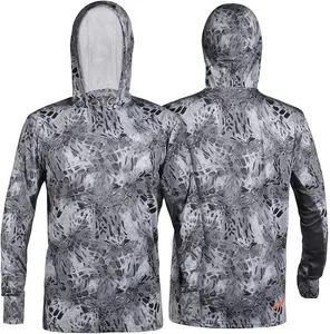 Sudadera con Capucha Unisex Blanca de Manga Larga, Protección Solar UPF 50 Anti-UV, Camiseta de Poliéster de Color Sólido para Adultos, Ropa de Pesca - Product Image 5
