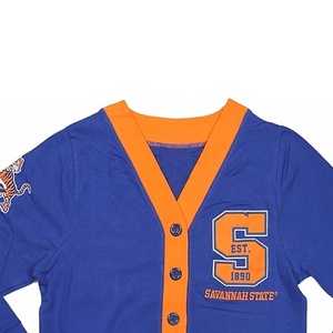 Premium Quality Casual College <b>Cardigans</b> Sororities Fraternity V-Neck Wool/Acrylic Knitted Sweaters Patchwork Design <b>Button</b> - Product Image 2