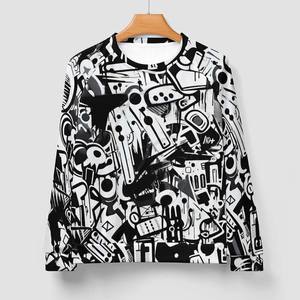Sudadera personalizada de cuello redondo para hombre para invierno, Jersey térmico de Hip Hop con grafiti desgastado, estilo informal transpirable - Product Image 6