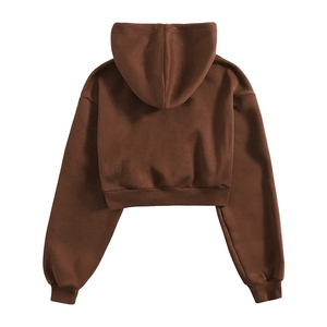 Hoodies courts pour femmes, automne/hiver, 100% coton molletonné, imprimés, durables, respirants, style streetwear. - Product Image 5