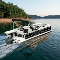 Remise KinLife Aluminium Luxe Fête Loisirs Bateau ponton à deux étages avec salle de bain et cuisine