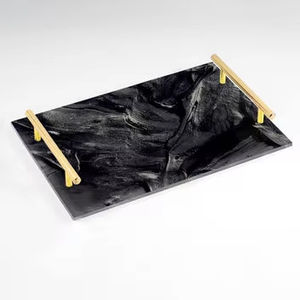 Calidad duradera recién llegado Hotel hogar restaurante Mesa comida uso plato bandeja con asa bandeja para servir para Navidad - Product Image 1