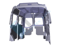 Ensemble de garniture intérieure en plastique ABS, NV400 Master Movano LHD conduite à gauche L2H2 avec canal d'air, toit en tissu recouvert de plafond