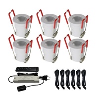 Mini spots LED encastrables 2026, DC12V, 3W, 6 pièces, avec télécommande pour terrasses, balcons, pergolas