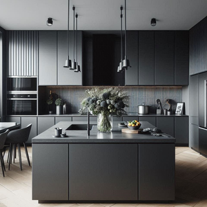 ตู้ครัวสเตนเลสกันความชื้นกันความชื้นปรับแต่ง SS304ได้ทันสมัย - Product Image 2