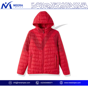 Chaqueta acolchada ligera para mujer con estilo, abrigo de invierno, capucha cálida, cuello levantado, ropa informal acolchada larga para punto al aire libre - Product Image 2