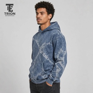 High quality men acid wash <b>hoodies</b> with distinctive printed designs soft fabric comfortable fit and <b>trendy</b> urban fashion appeal - Product Image 2