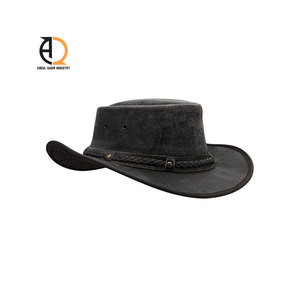 Chapeau de cowboy western en cuir véritable WV016 100% cuir de vache - Product Image 3