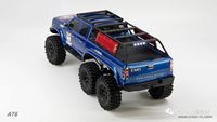 CROSSRC AT6 1/10 RC Crawler 6x6 Unimog Brushed Truck Trois essieux portiques 6 roues motrices Verrouillage de différentiel indépendant 2 vitesses Modèle de loisir RTR