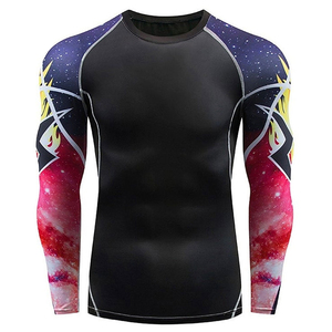 Maillot de compression à manches longues pour homme, protection solaire, séchage rapide, coupe ajustée, vêtements de performance athlétique, rash guard - Product Image 2