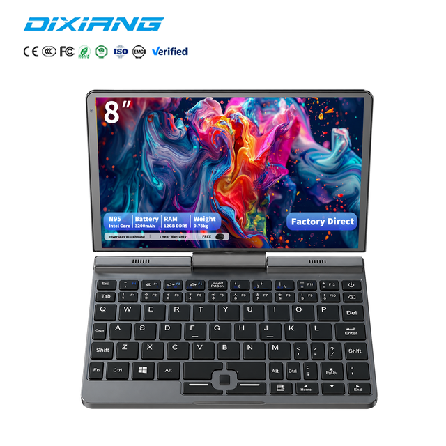 Ready Stock 8" Touch Screen 2-in-1 Netbook Intel N95 Quad Core 12GB 512GB Cheap Bulk Office Student Computer