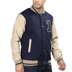 2025 chaqueta universitaria de baloncesto de la mejor calidad para hombres al por mayor OEM personalizado invierno 100% cuello alto de lana con posición de logotipo frontal - Product Image 3