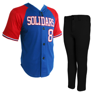 Uniforme de Béisbol Unisex al Por Mayor, Más Vendido, con Logotipo Personalizado, Nombre del Equipo, 100% Poliéster y Algodón, Manga Corta, Absorbe la Humedad - Product Image 3