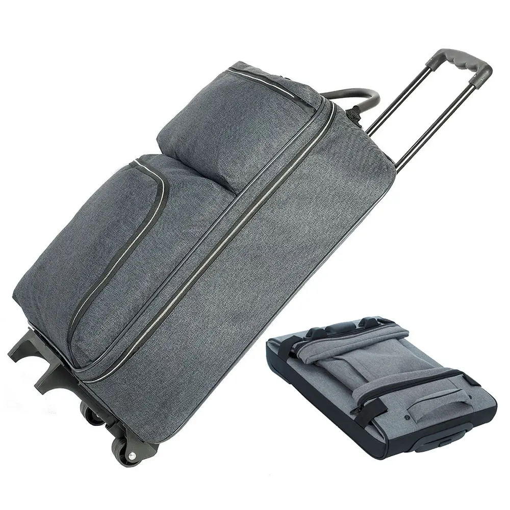 आसान वितरण बोर्डिंग केबिन सप्ताहांत duffle ट्रॉली पहिएदार ले जाने विस्तार योग्य foldable तह बंधनेवाला यात्रा सामान बैग