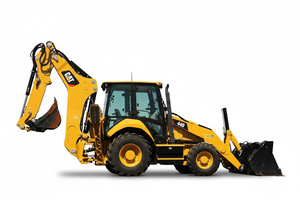 Cargadora retroexcavadora 4x4 de primera clase, amarilla, diésel, con pulgar hidráulico de alta eficiencia, 260 horas, 4.1, cargadora de ruedas, cargadora frontal - Product Image 1