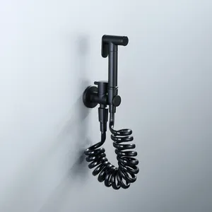 304 נירוסטה שחור אקדח ריסוס אמבטיה שאטף WC מקלחת ידנית שאטף בידה מרסס לשירותים