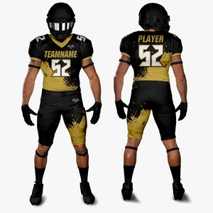 Vente en gros d'uniformes de football américain personnalisés Ensembles personnalisés bon marché Uniformes Chaussettes Sacs Accessoires hautement personnalisés pour les équipes - Product Image 6