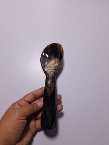 Javed Artesanías Cuchara de cuerno de búfalo pulido Cuchara de café de estilo náutico para uso doméstico y en la cocina para mesa - Product Image 2