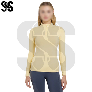 Chemises de base pour l'équitation de haute qualité pour femmes, légères, extensibles, absorbant la transpiration, confortables, vêtements d'entraînement équestre - Product Image 2