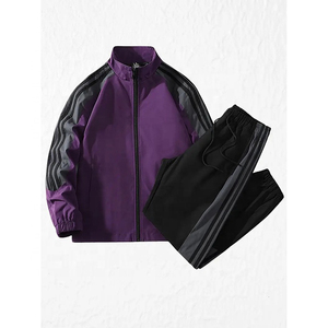 Conjunto Deportivo Informal Unisex 2025 con Cremallera Completa, Transpirable, 100% Algodón, Felpa, Sudadera con Capucha de Manga Larga, Logotipo Personalizado, Dos Piezas, Invierno - Product Image 1
