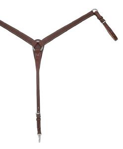 Collier de poitrine en cuir de selle Western pour chevaux Trail Pleasure Tooled Black Barrel Roping Plastron - Product Image 3