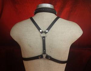 <b>Leather</b> <b>Harness</b> Handmade Statement Style Unisex Punk Shoulder Accessory LWH-0056B - Product Image 3