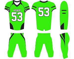 Conjuntos de Uniformes de Fútbol Americano de Diseño OEM - Ligeros, Transpirables, 100% Poliéster, Manga Corta, Estampados, Personalizables, Tallas Grandes - Product Image 4