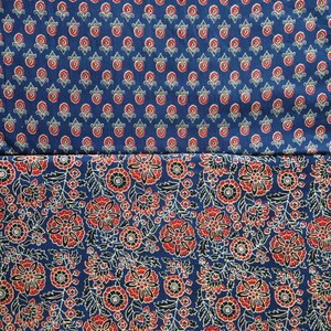 Grand tissu léger en brocart de coton imprimé floral sérigraphie matériel de couture pour la fabrication de robes par cour - Product Image 1