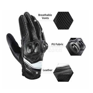 Guantes de cuero para motociclista con pantalla táctil, antideslizantes, a prueba de viento, para deportes al aire libre, disponibles en Pakistán - Product Image 2