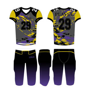 2025 Custom Design American <b>Football</b> Uniforms Premium Quality Wholesale Men's Team Wears Breathable Short Sublimation Printing - Product Image 5