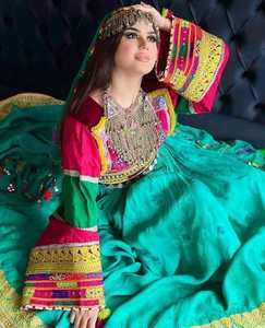 Latest 2024 Solid Lace Belt Vintage Afghan Kuchi Dress Handmade Embroidery Women's Traditional Festival Formal <b>Wedding</b> Dress - Product Image 4