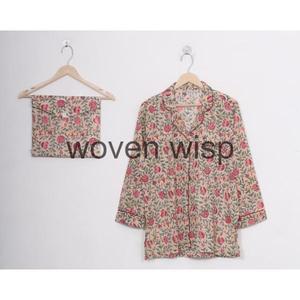 Robe de nuit en coton pour femmes Vêtements de nuit d'hiver pour dames Enfants Nouveau-nés - Product Image 6