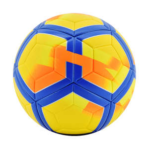 Classic Yellow Blue Dual Color Design PU Leather EVA <b>Foam</b> Size 5 <b>Football</b> Outdoor Sports Training Soccer Ball - Product Image 2