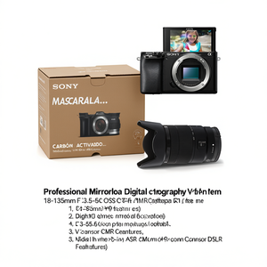 Professional Mirrorless Digital Photography Video <b>Camera</b> Kit 18-135mm F3.5-5.6 OSS APS-C Zoom Lens CMOS Sensor DSLR Features - Product Image 2