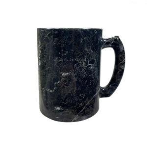 Taza de café de ónix negro, taza de piedra de ónix, taza de mármol de ónix de cerámica - Product Image 1